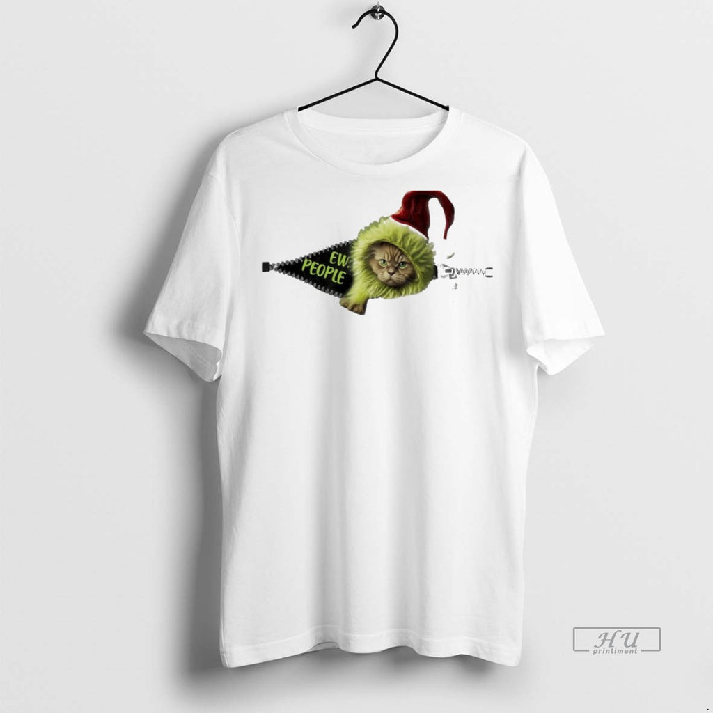 Viral Grinch Cat Ew People White Tee Shirt Sweater