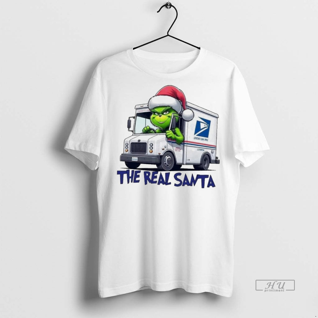 Viral Grinch The Real Santa Christmas White Tee Shirt Sweater