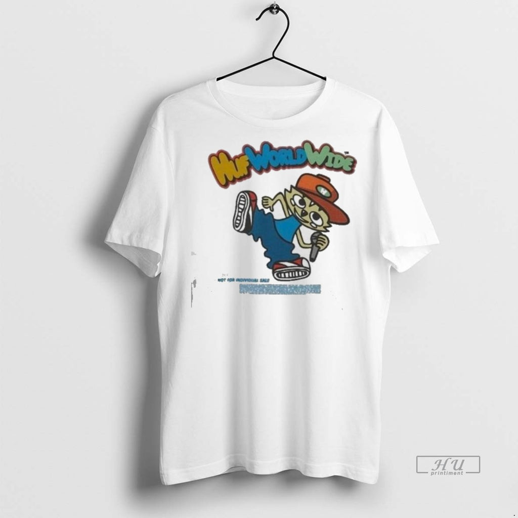 Viral Huf Worldwide Chop Kick Block Tee Shirt Sweater