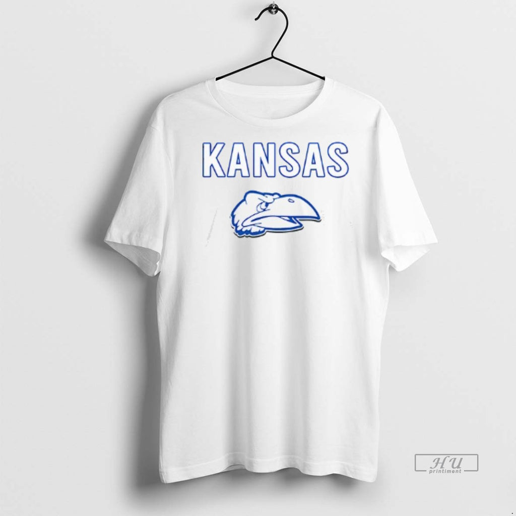 Viral Kansas Jayhawk Ncaa Big12 Logo Double Sided Tee Shirt Sweater
