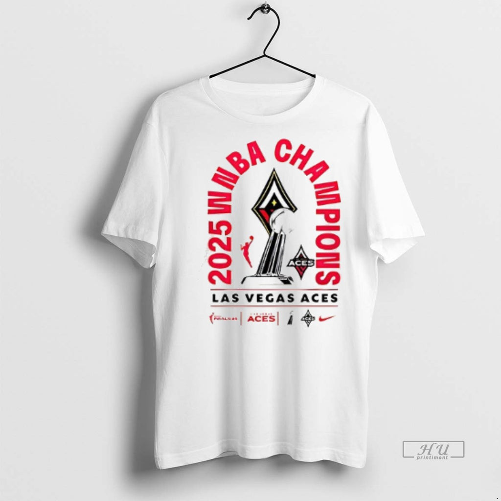 Viral Las Vegas Aces 2025 Wnba Champions Team Graphic Trophy Double Sided Tee Shirt Sweater