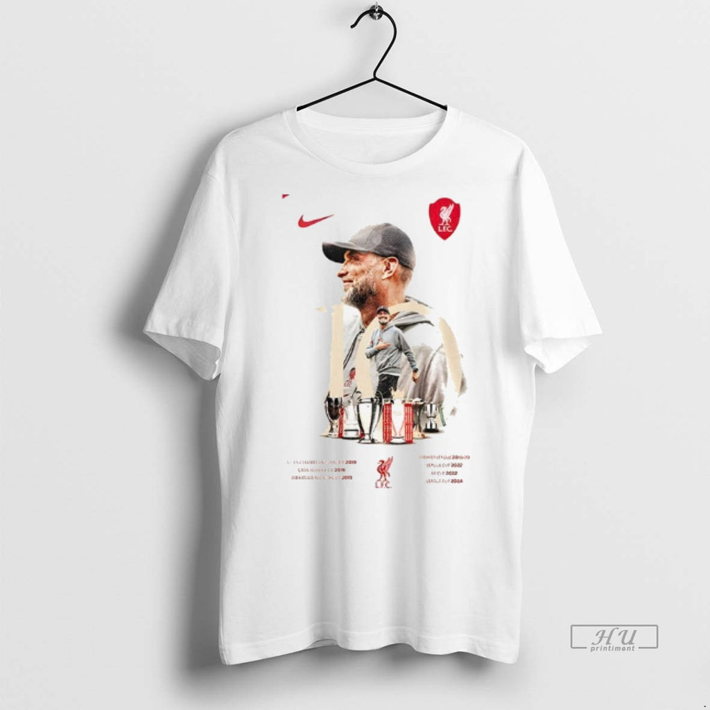 Viral Liverpool Fc X Jurgen Klopp 10th Anniversary Football Lover Tee Shirt Sweater