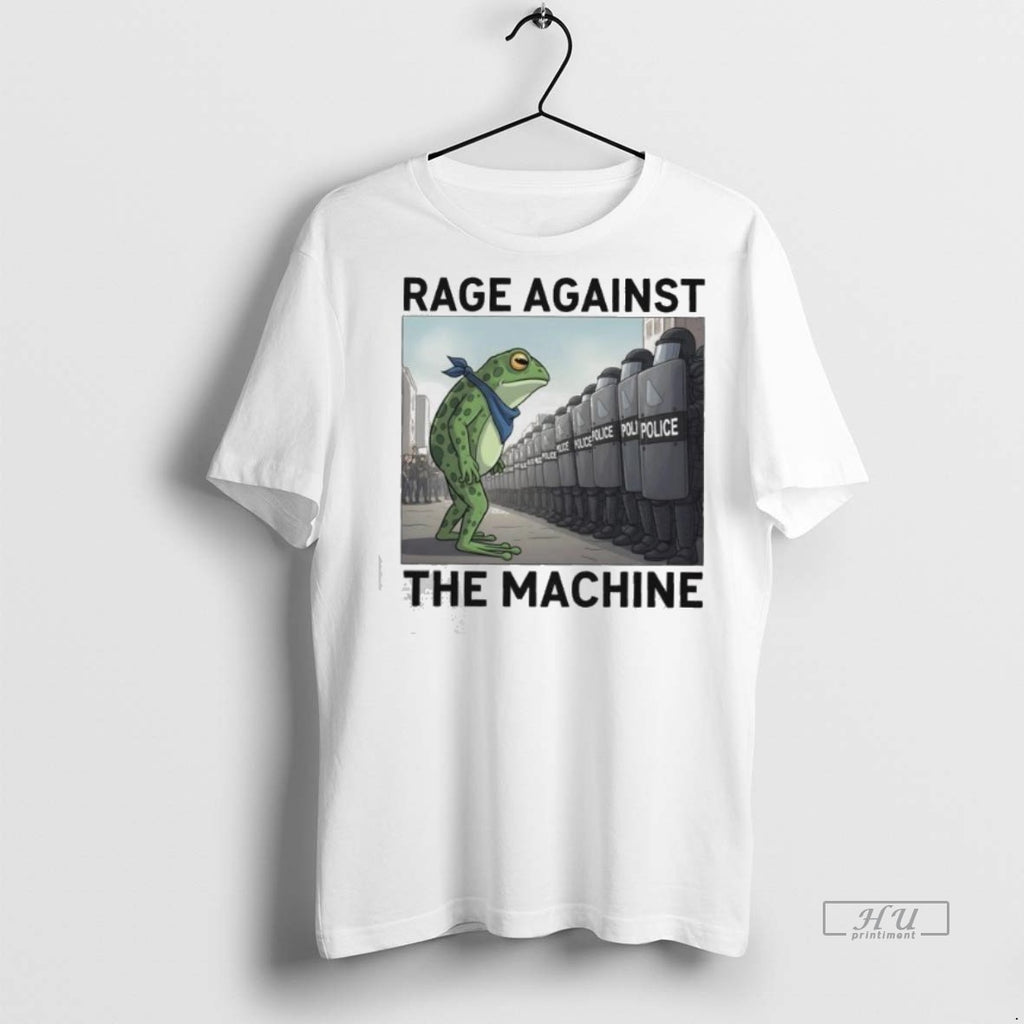 Viral Portland Frog Protest Rage Against The Machine Inspired Political Activist Anti Fascism Graphic Tee