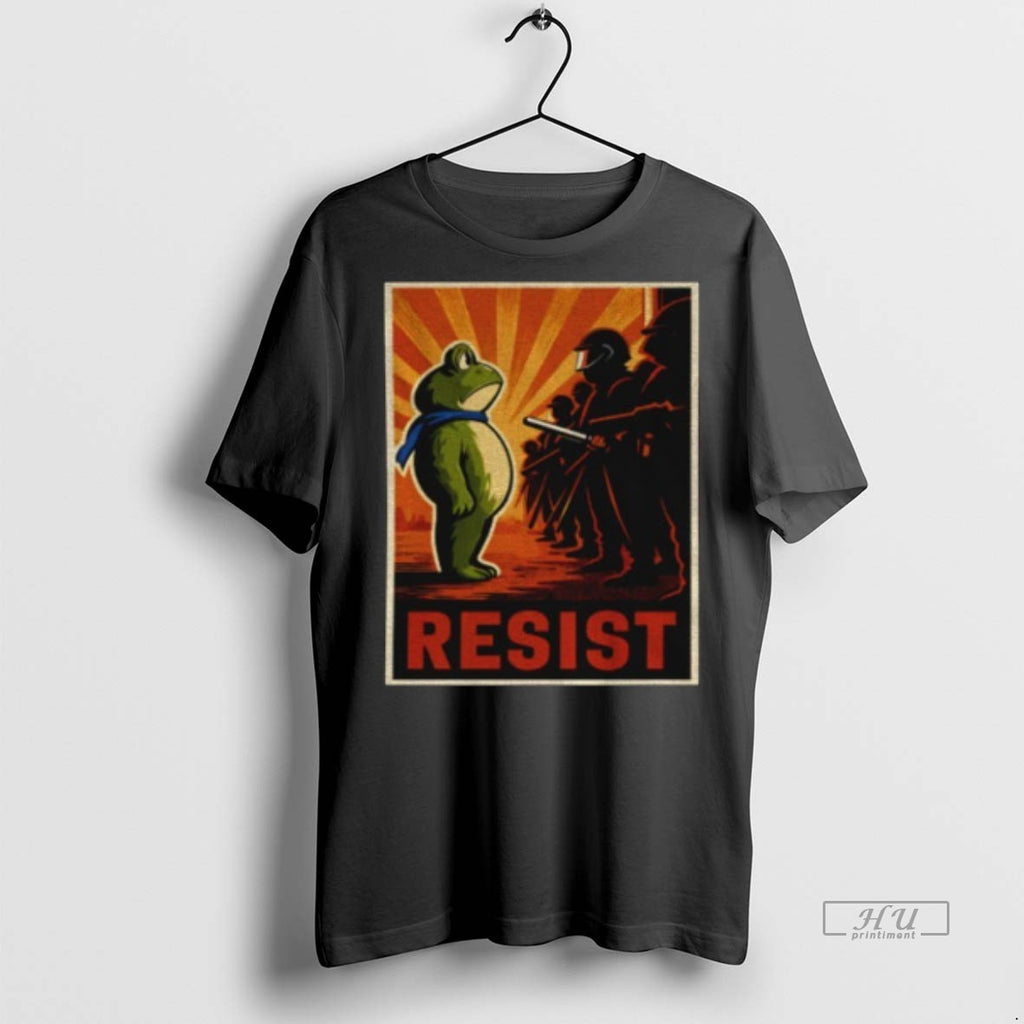 Viral Portland Frog Protest Resist Anti Ice Political 2025 Tee Shirt Sweater