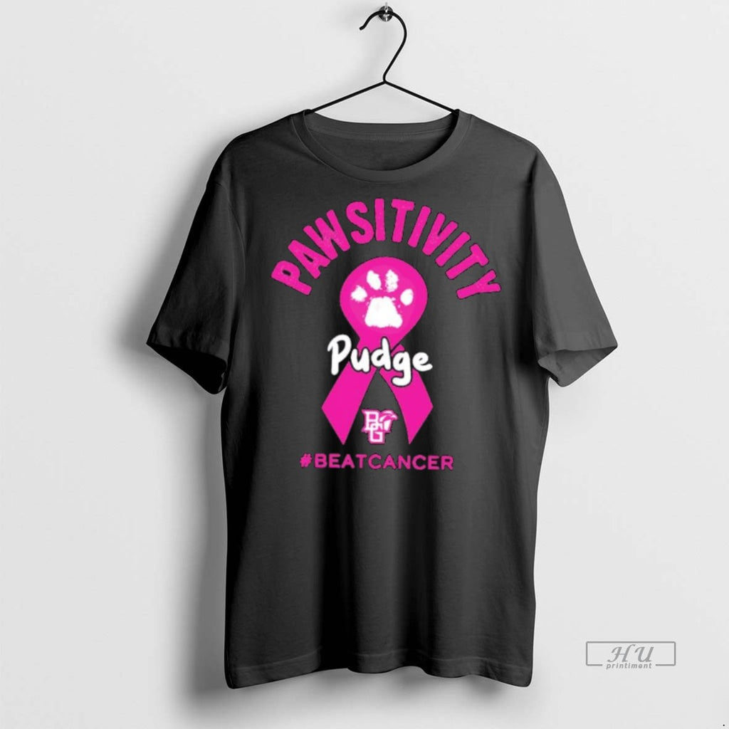 Viral Pudge The Cat Breast Cancer Awareness Pink Tee Shirt Sweater
