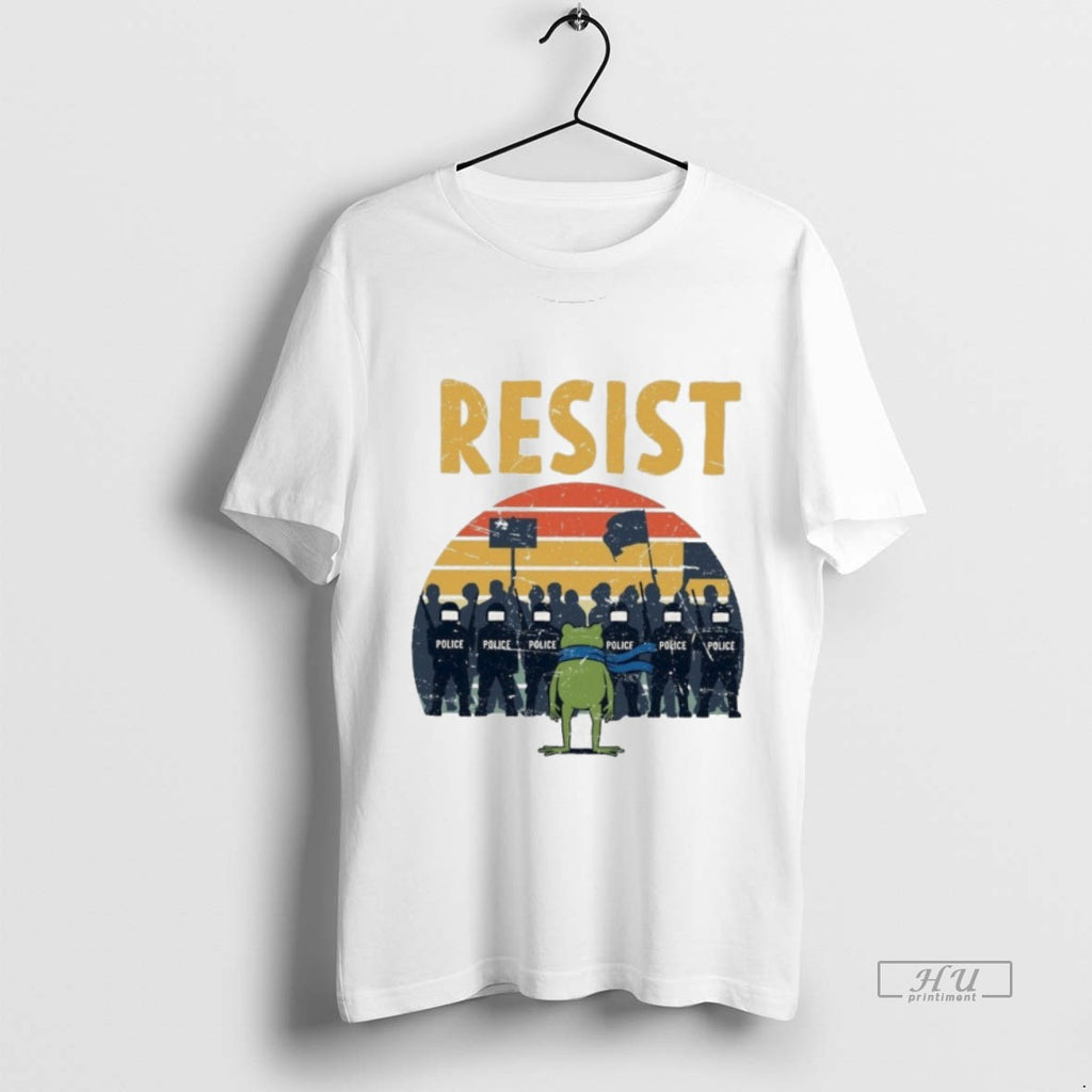 Viral Resist Police Portland Frog Protest Tee Shirt Sweater