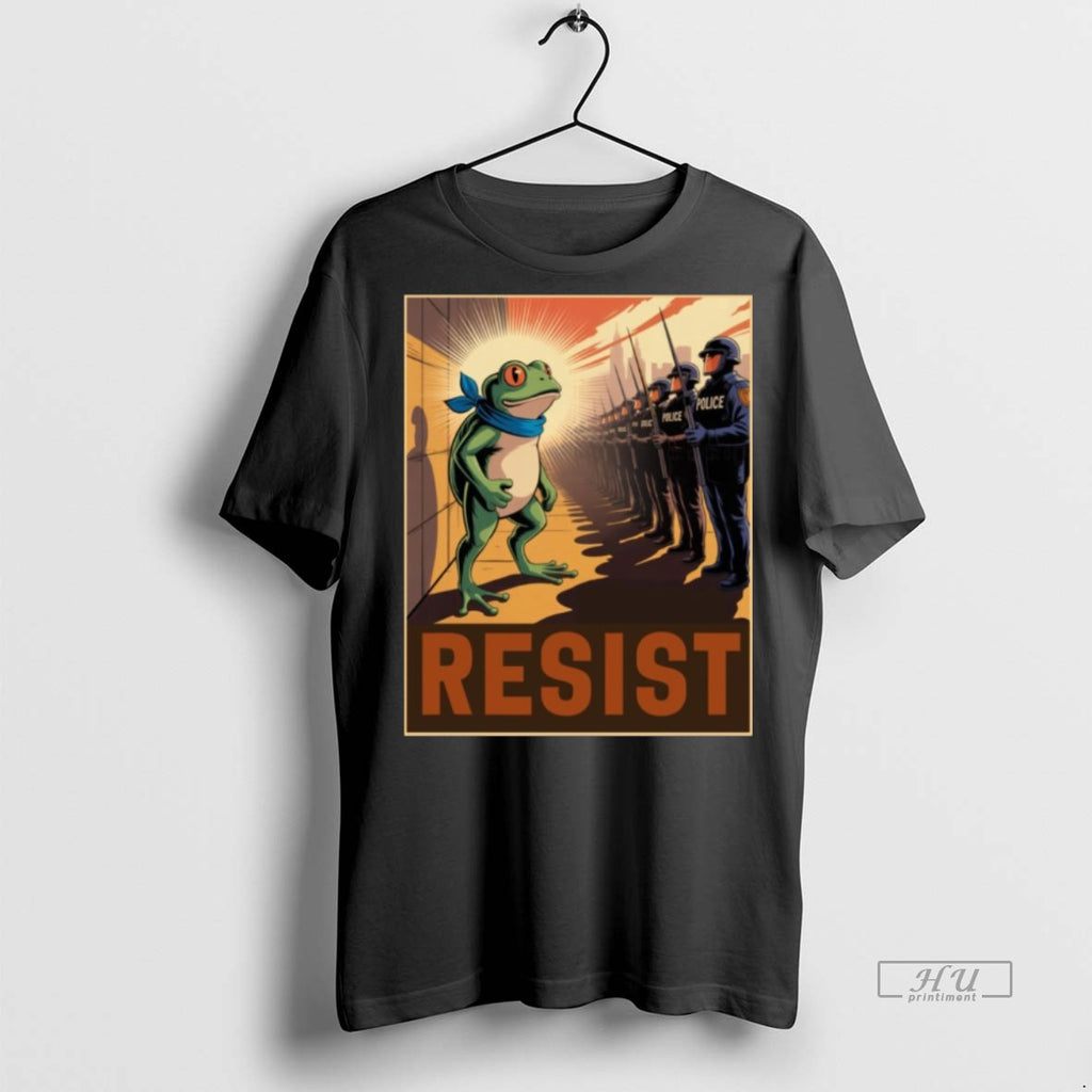 Viral Resist Police Portland Frog Protest Vintage Tee Shirt Sweater