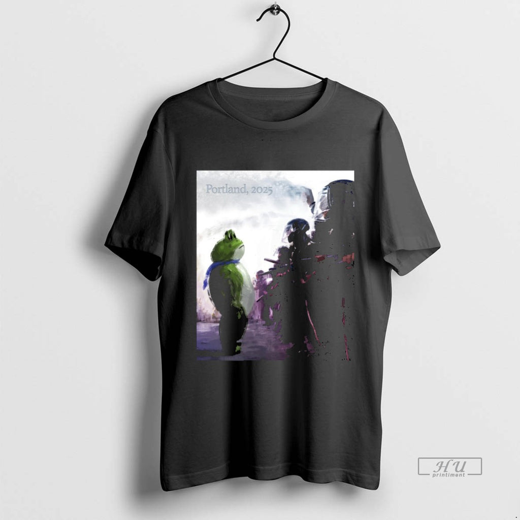Viral Resist Portland 2025 Frog Protest Art Tee Shirt Sweater