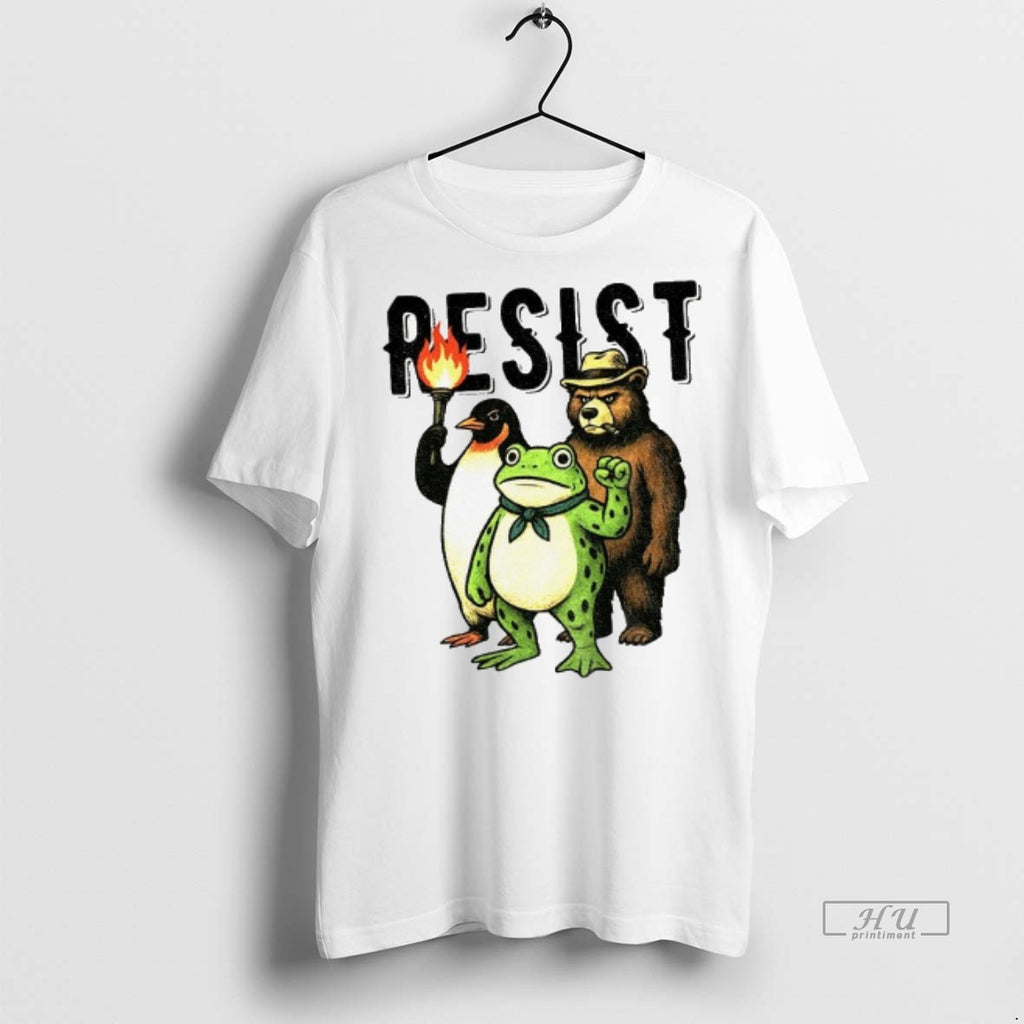 Viral Resist Portland Frog Penguin Bear Resist Abolish Ice Tee Shirt Sweater