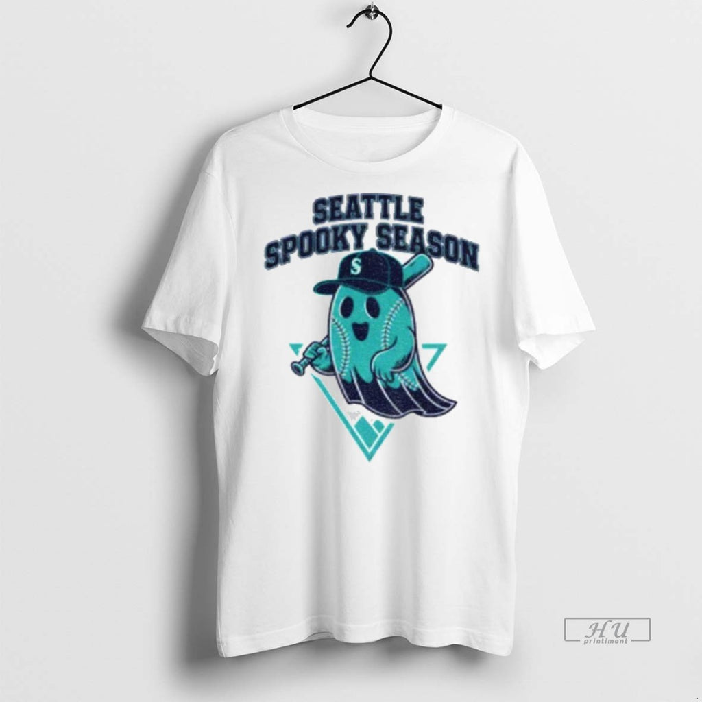 Viral Seattle Mariners Seattle Spooky Season Ghost Halloween Tee Shirt Sweater