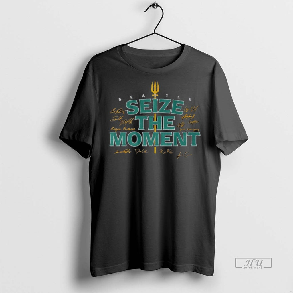 Viral Seattle Mariners Tridents Up Seize The Moment Signature Tee Shirt Sweater