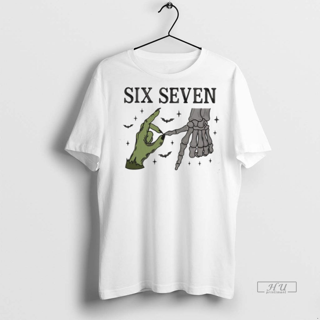 Viral Skeleton Ssix Seven Hands Halloween Tee Shirt Sweater