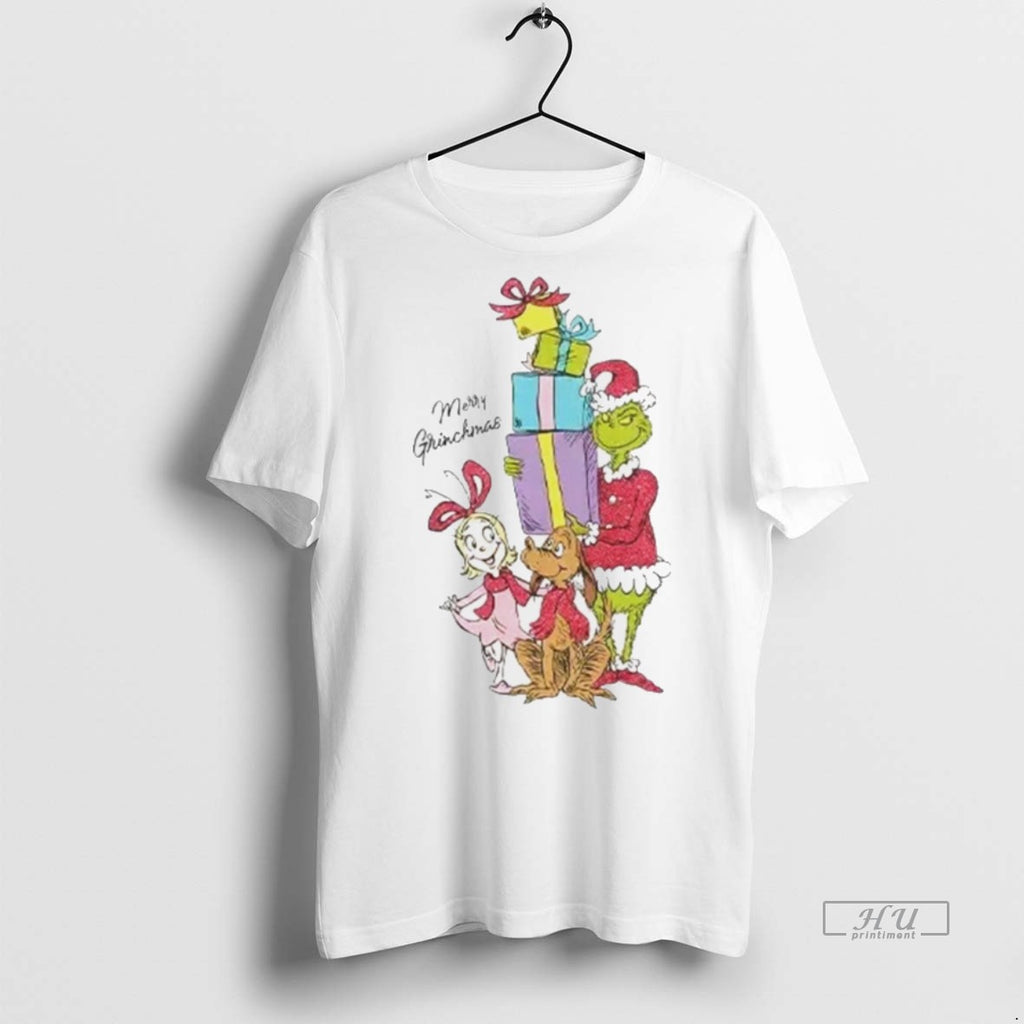 Viral The Grinch Merry Grinchmas Cartoon White Tee Shirt Sweater
