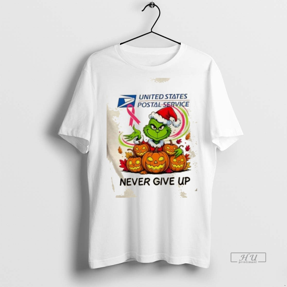 Viral Usps X Grinch Christmas Never Give Up Tee Shirt Sweater