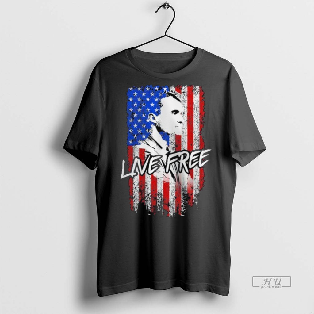 Viral Charlie Kirks Live Free Flag Tee Shirt Sweater