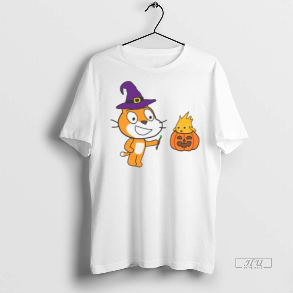 Viral Scratch Cat Halloween Tee 2025 Men Tee Shirt Sweater