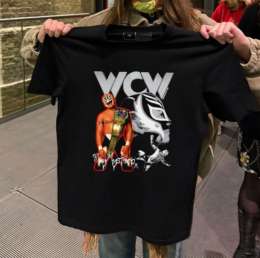 WCW Rey Mysterio Jr world heavyweight champion wrestling shirt