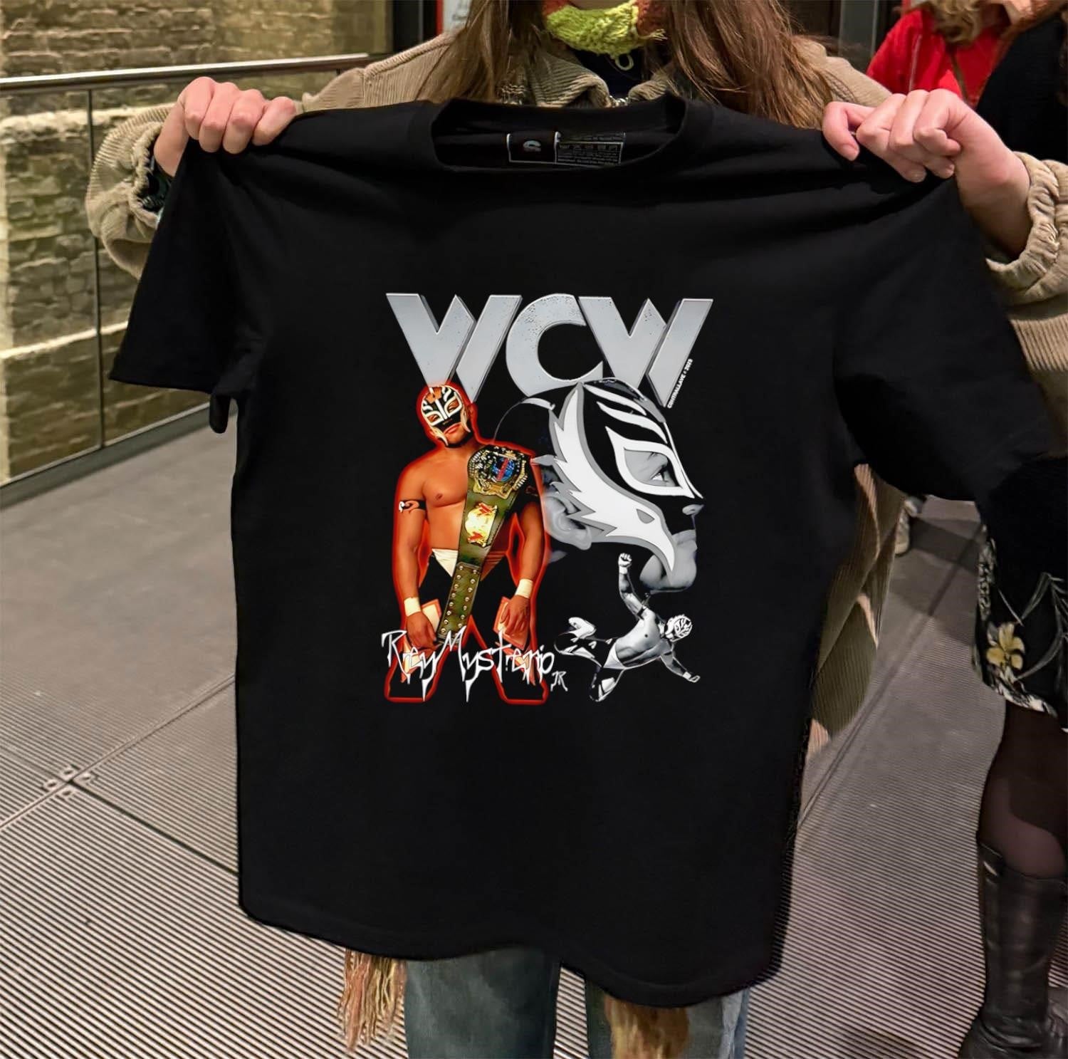 WCW Rey Mysterio Jr world heavyweight champion wrestling shirt