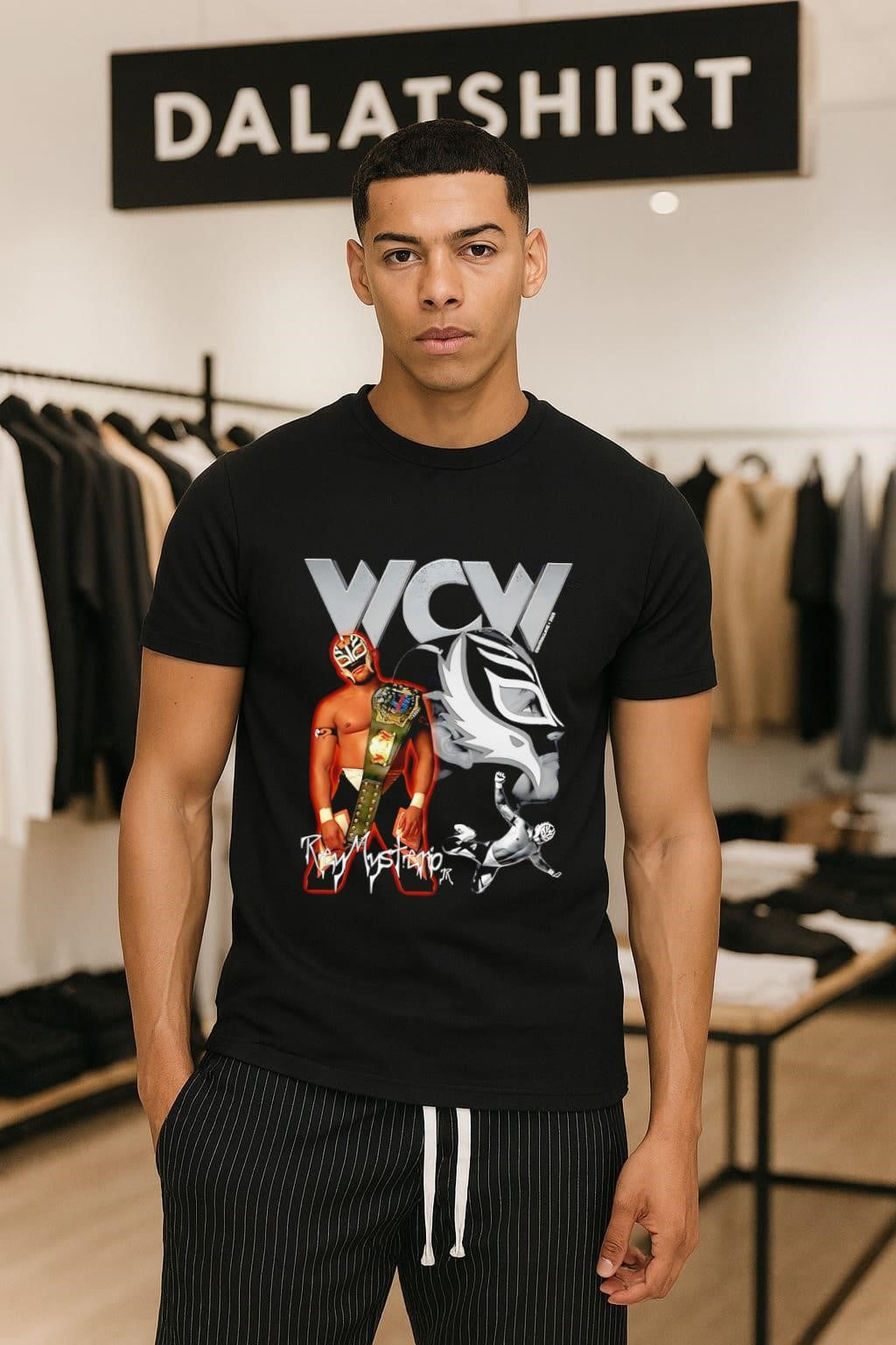 WCW Rey Mysterio Jr world heavyweight champion wrestling shirt