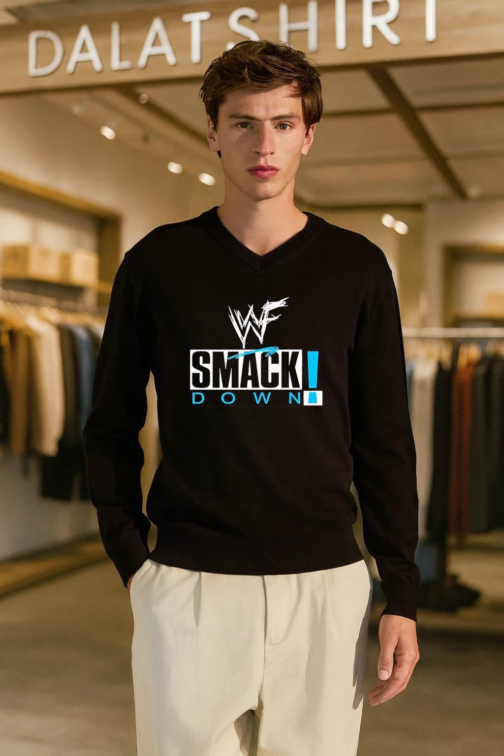 WWF Smackdown Professional Wrestling Logo shirt