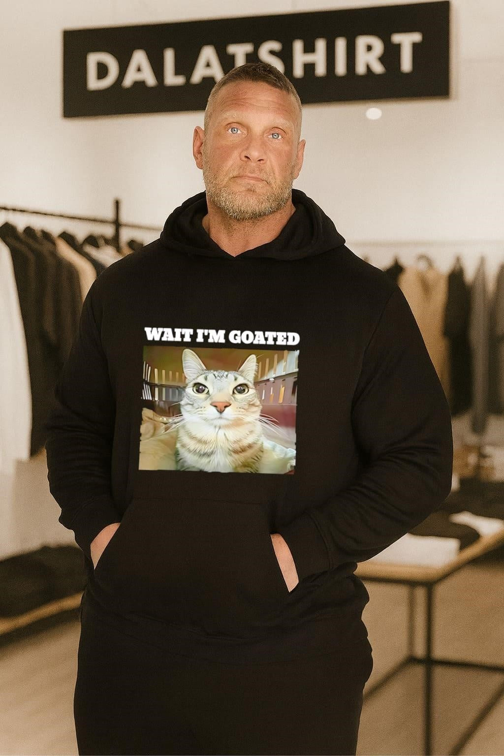 Wait I’m GOATED Funny Tabby Cat Expression shirt