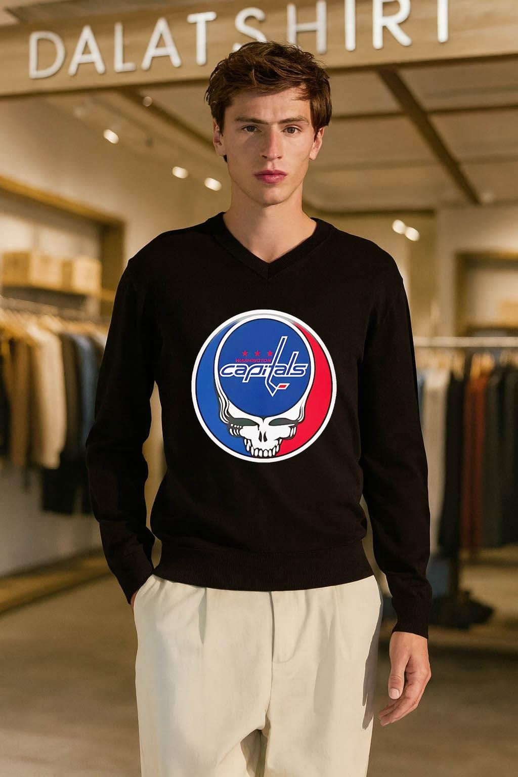 Washington Capitals Grateful Dead Skull shirt