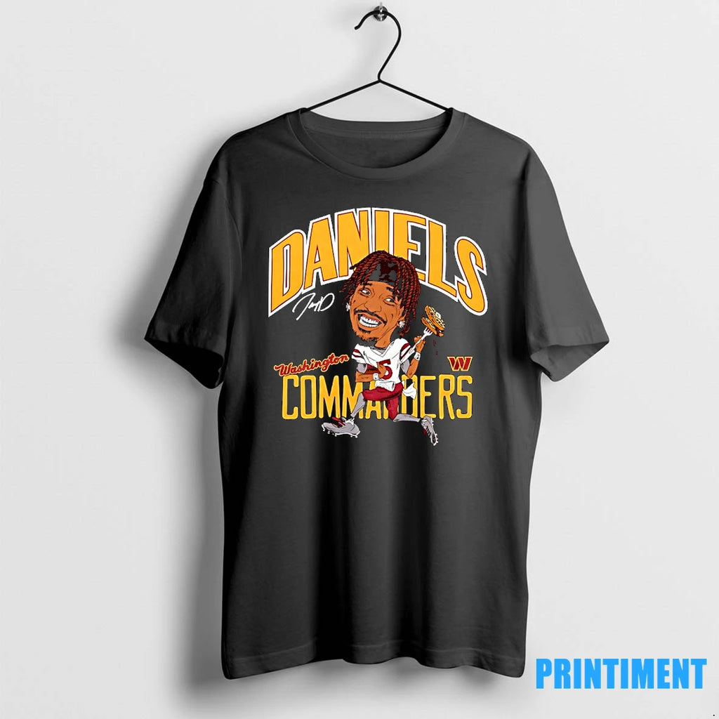 Washington Commanders Jayden Daniels Caricature Waffles Signature Tshirts Sweater