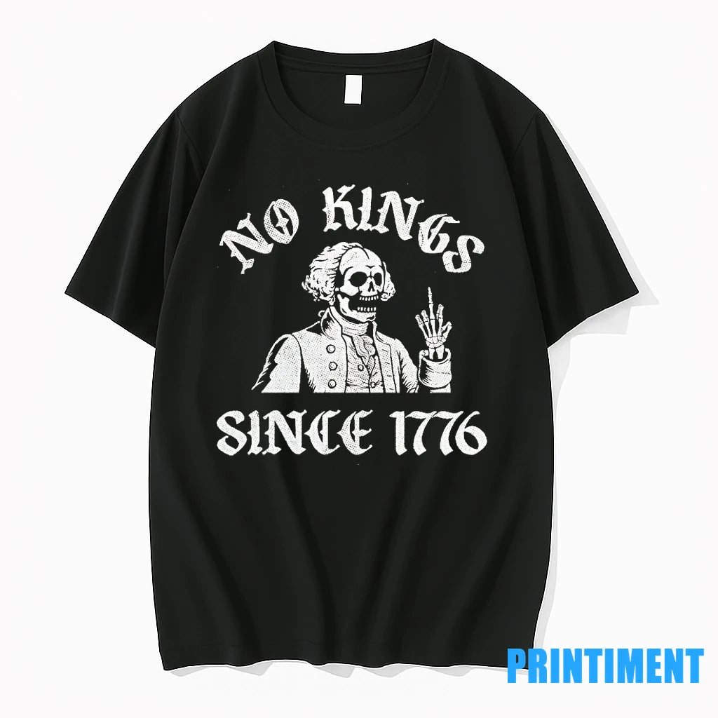Washington Skeleton Middle Finger No Kings Since 1776 Tshirts Sweater