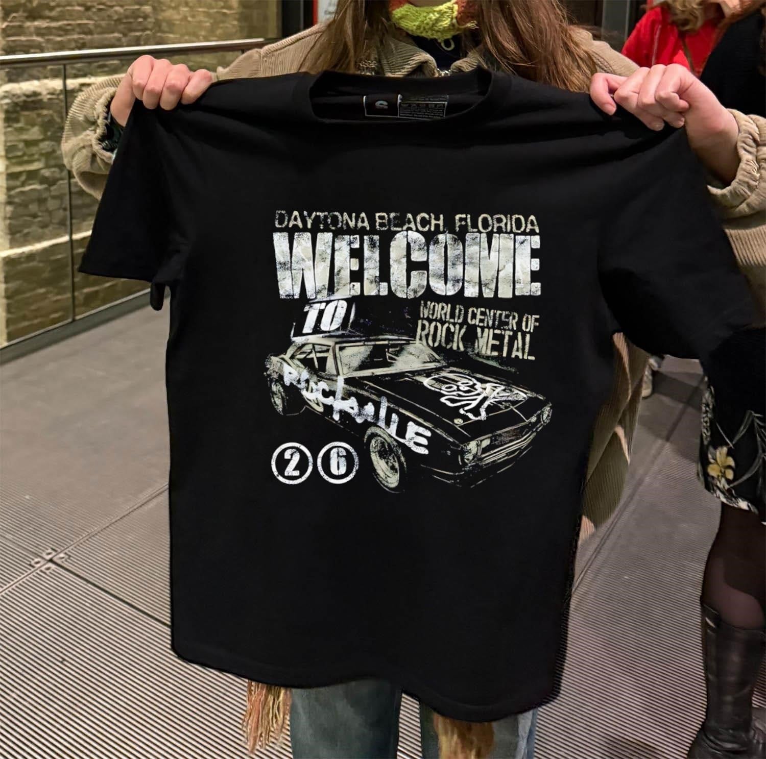 Welcome To Daytona Beach Florida World Center Of Rock Metal shirt