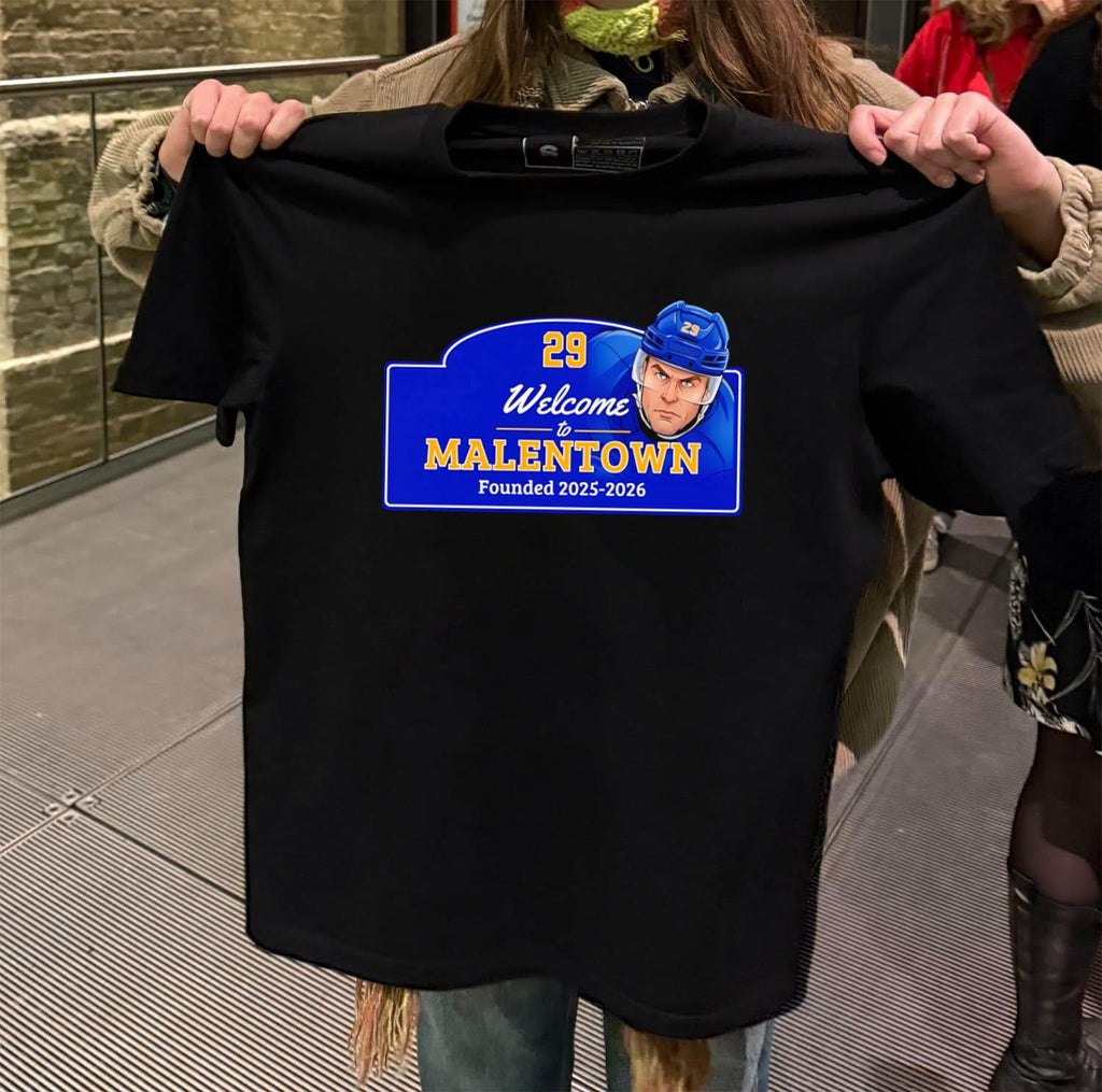 Welcome to Malentown Founded 2025-2026 Number 29 Hockey Player shirt