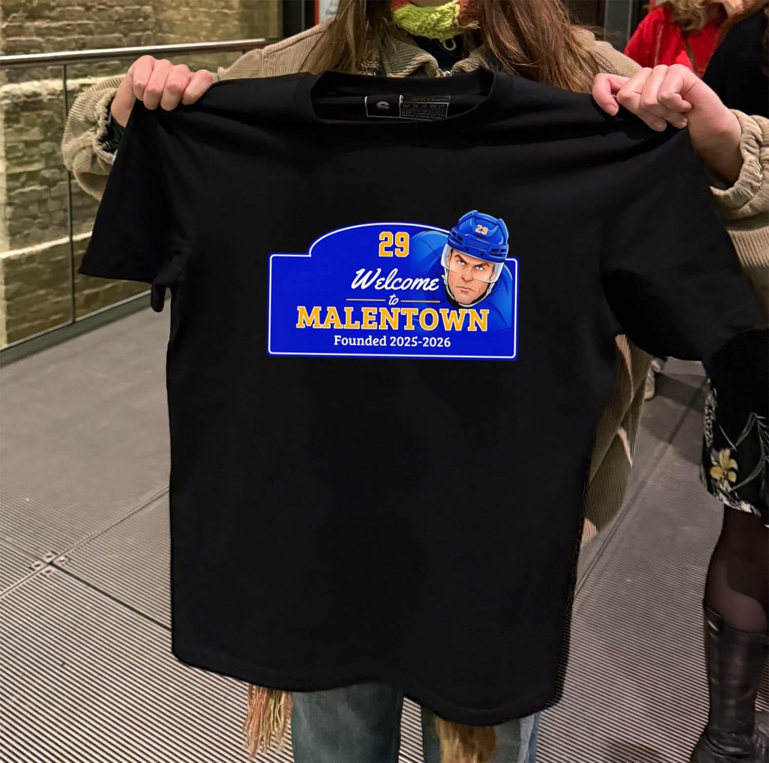 Welcome to Malentown Founded 2025-2026 Number 29 Hockey Player shirt