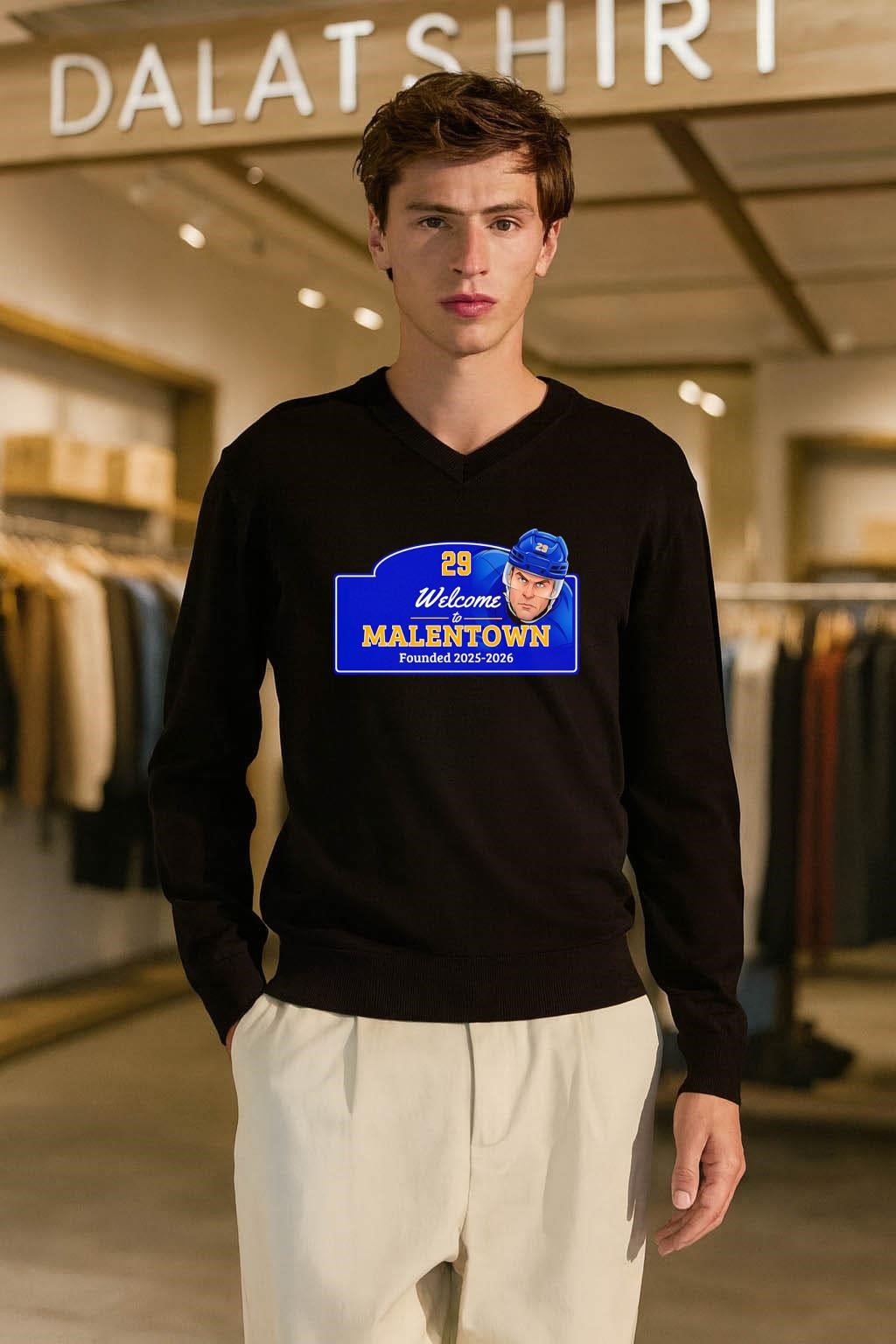 Welcome to Malentown Founded 2025-2026 Number 29 Hockey Player shirt