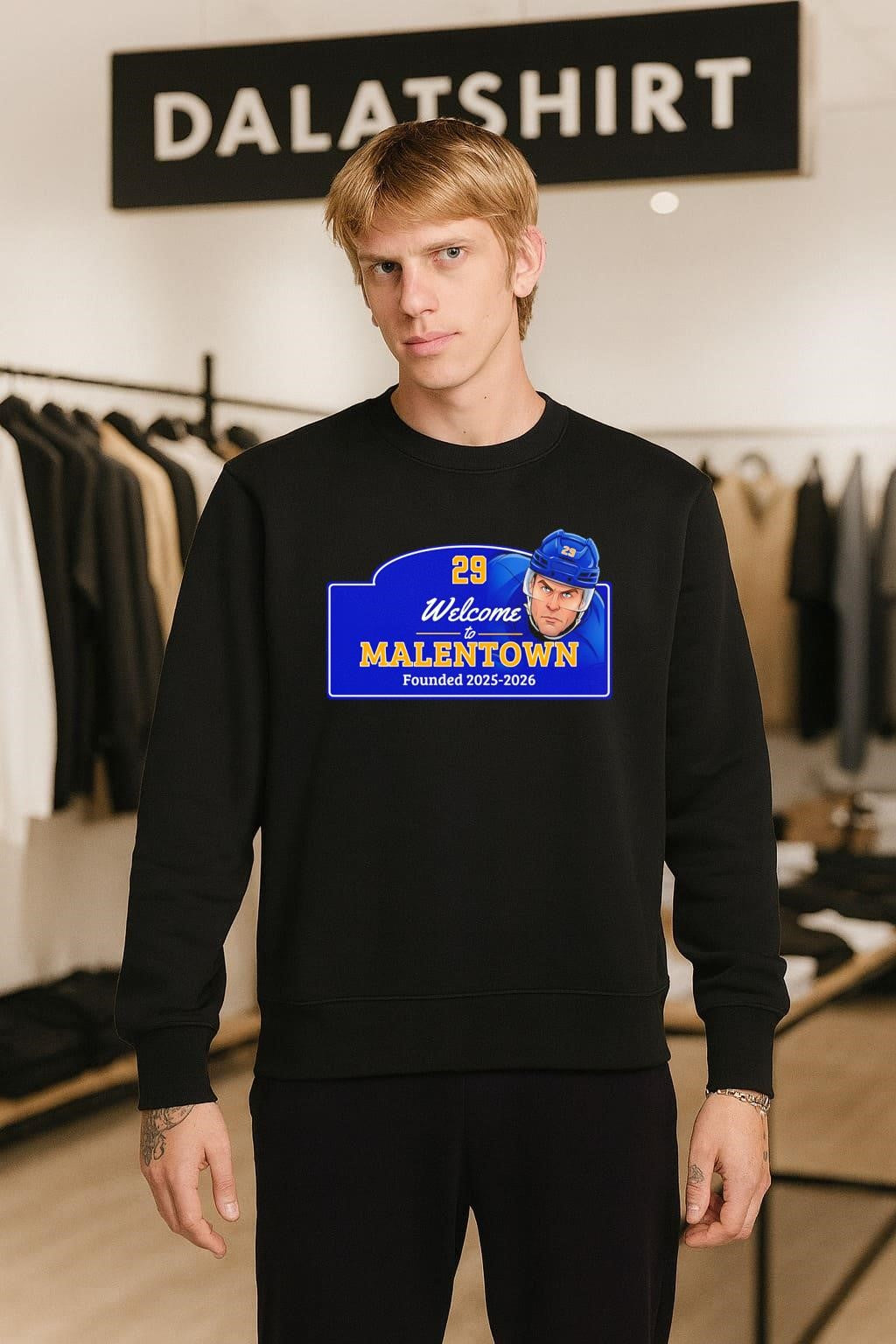 Welcome to Malentown Founded 2025-2026 Number 29 Hockey Player shirt