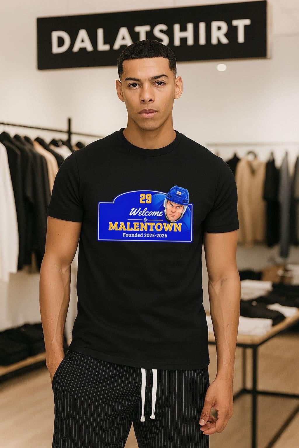 Welcome to Malentown Founded 2025-2026 Number 29 Hockey Player shirt