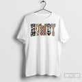 Western Halloween Ghost Howdy Cowboy Checkered Fall Letters T Shirts