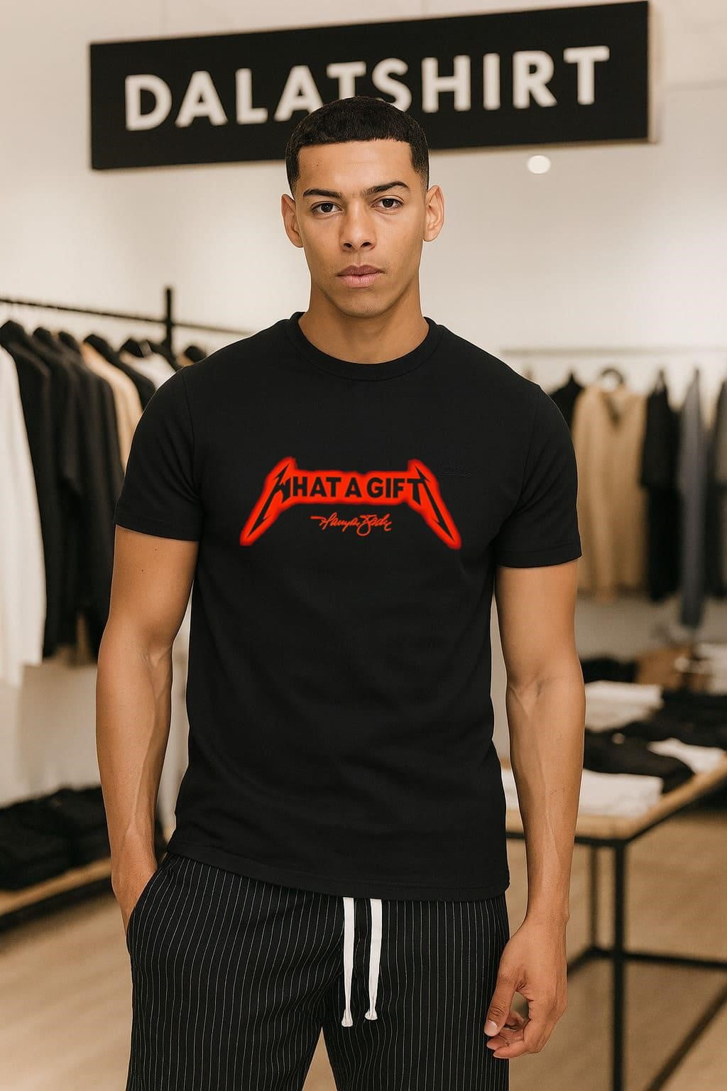 What A Gift Metallica Style Logo Orange Glow Signature shirt