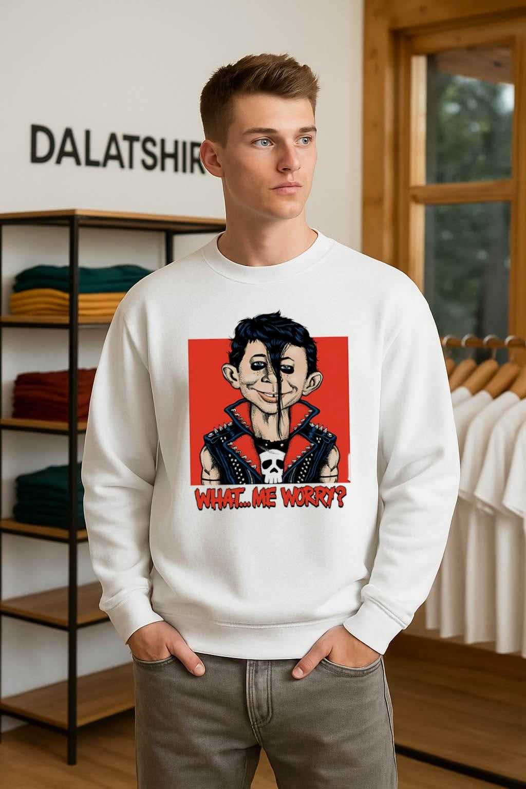 What Me Worry Alfred E Neuman Emo Punk shirt