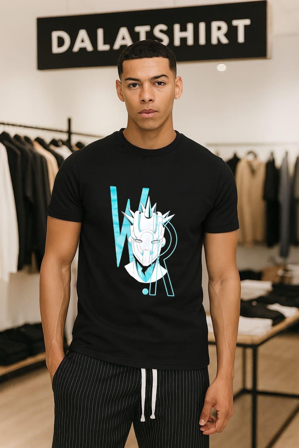 White Record JoJo Bizarre Adventure Anime Stand Character Graphic shirt