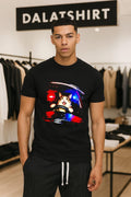 Wild Cat Driving Car With Police Sirens Funny Meme shirt