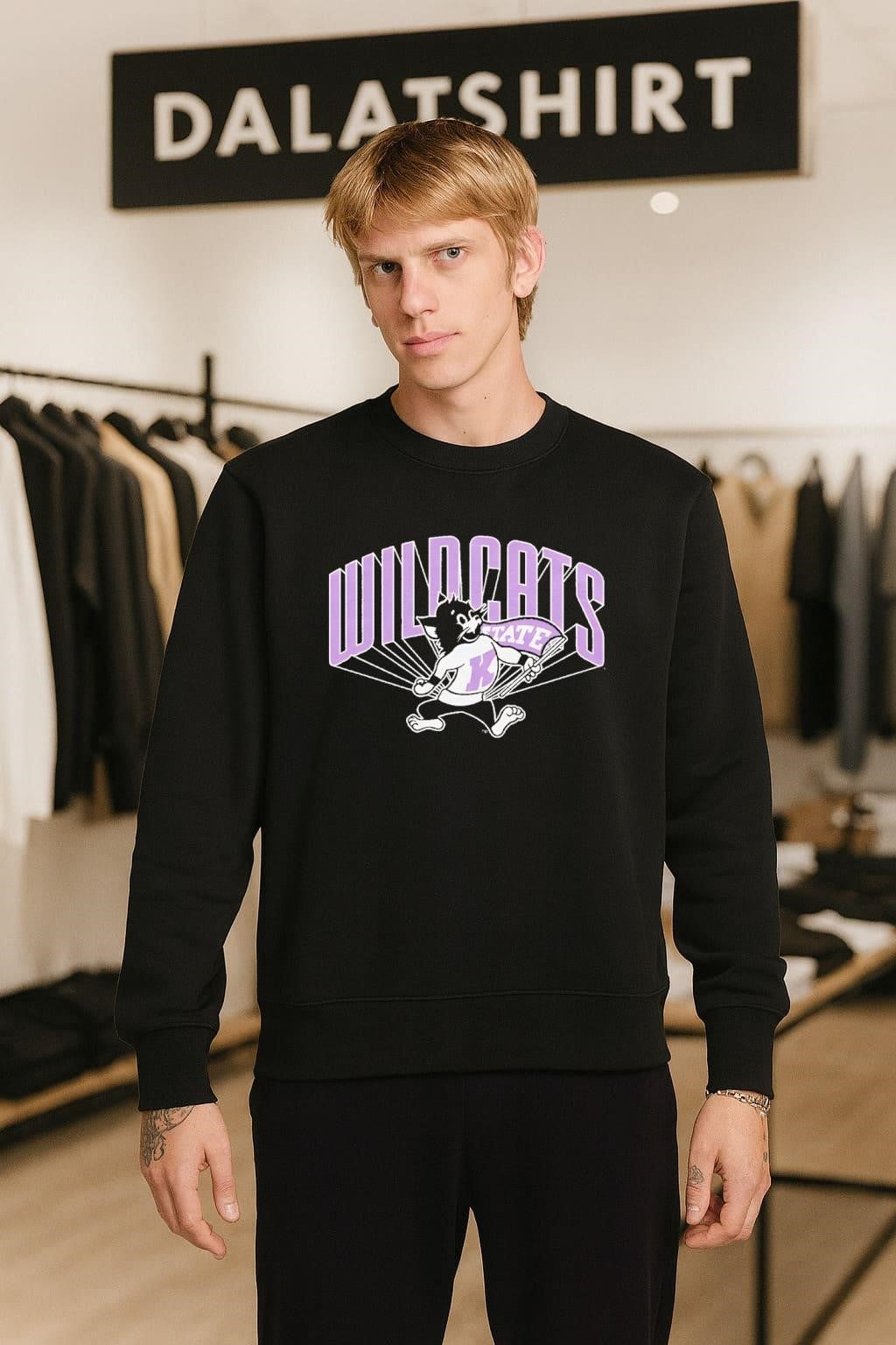 Wildcats K-State Willie the Wildcat Mascot Graphic shirt