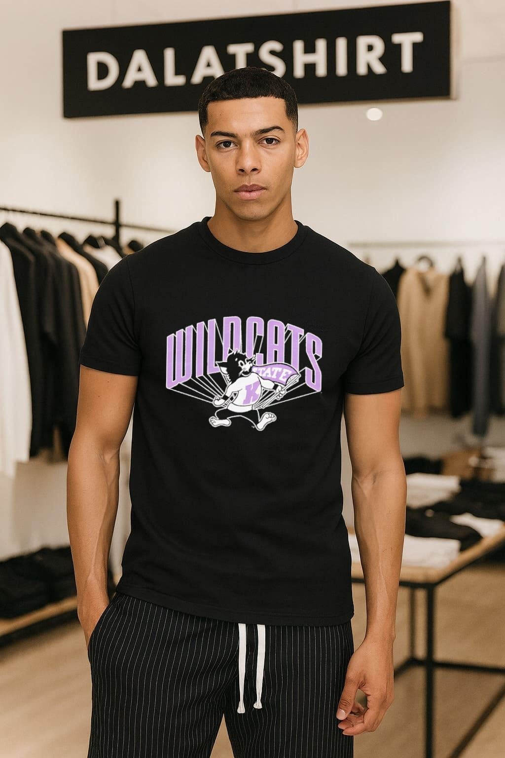 Wildcats K-State Willie the Wildcat Mascot Graphic shirt