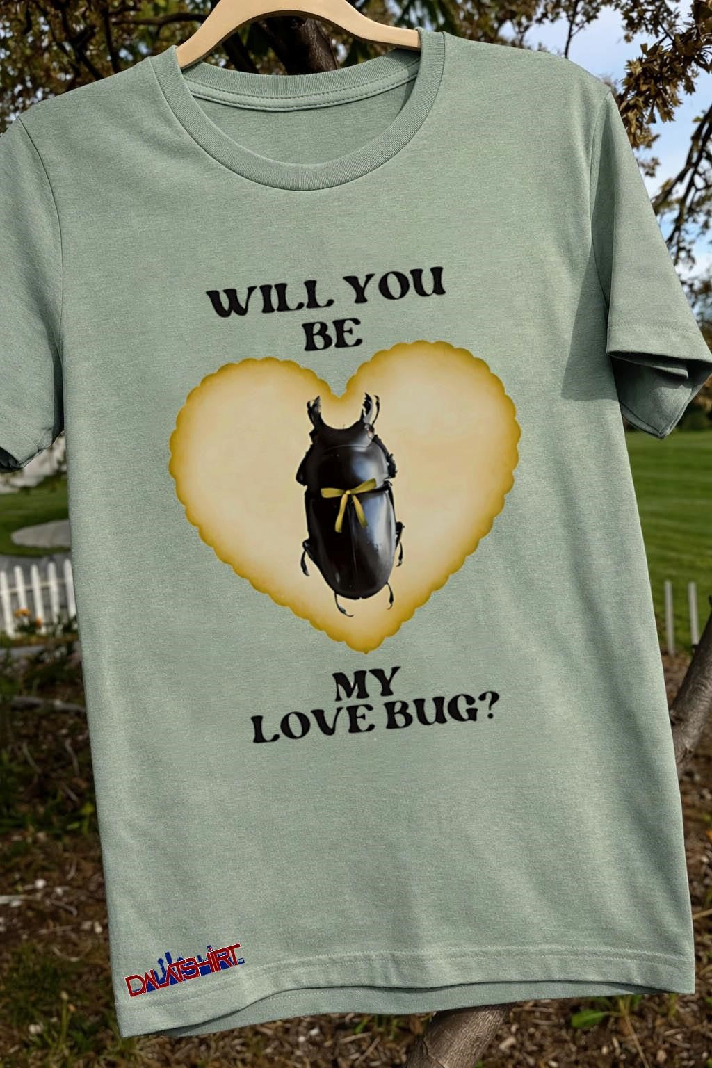 Will You Be My Love Bug Beetle Heart Graphic shirt