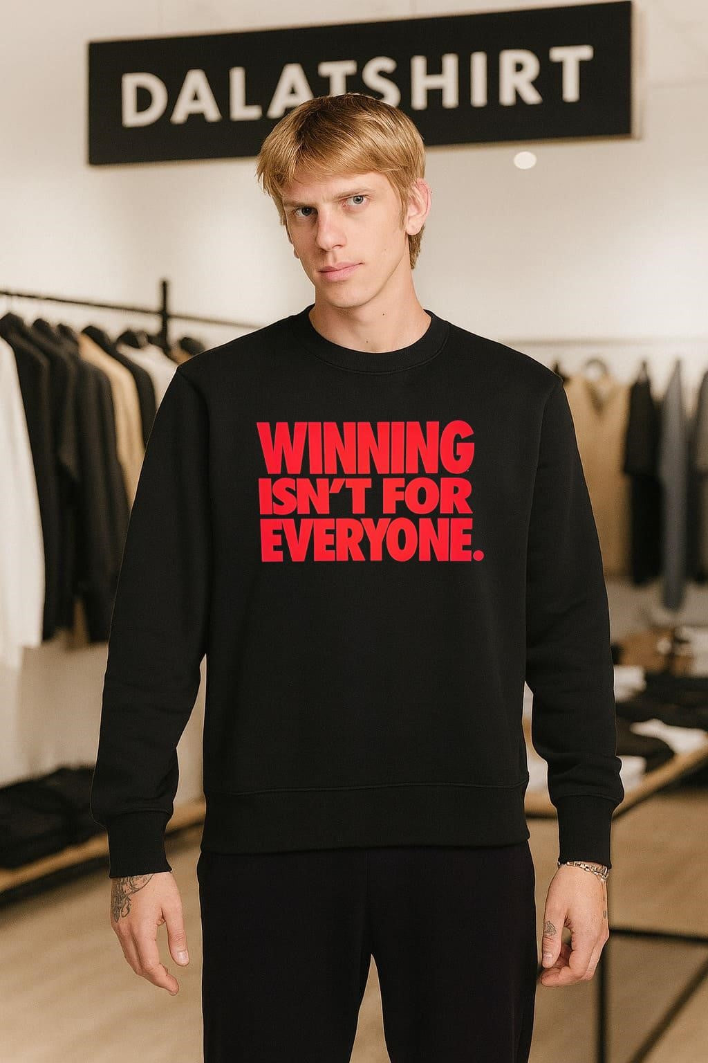 Winning Is Not For Everyone Bold Red Block Text shirt