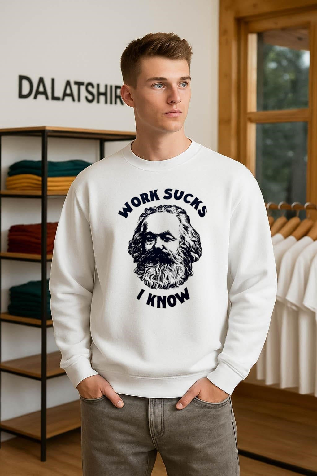 Work Sucks I Know Karl Marx Portrait shirt