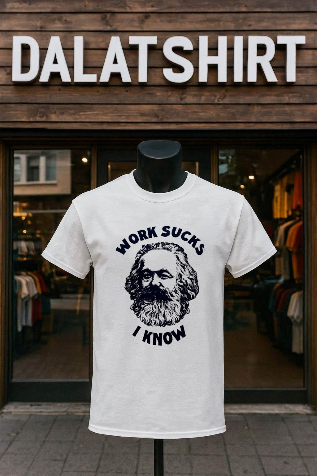 Work Sucks I Know Karl Marx Portrait shirt
