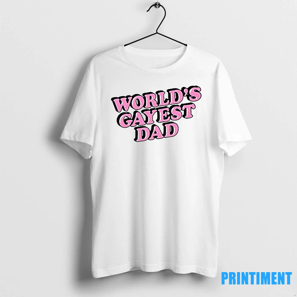 Worlds Gayest Dad Text Tshirts Sweater