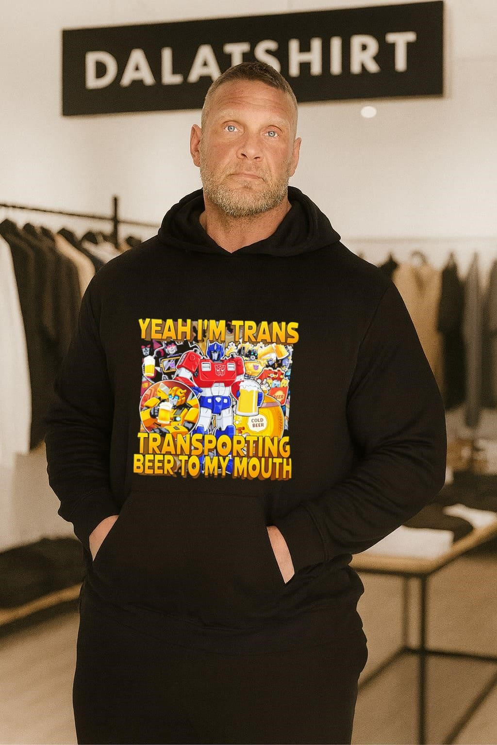 Yeah I’m Trans Transporting Beer To My Mouth Optimus Prime shirt