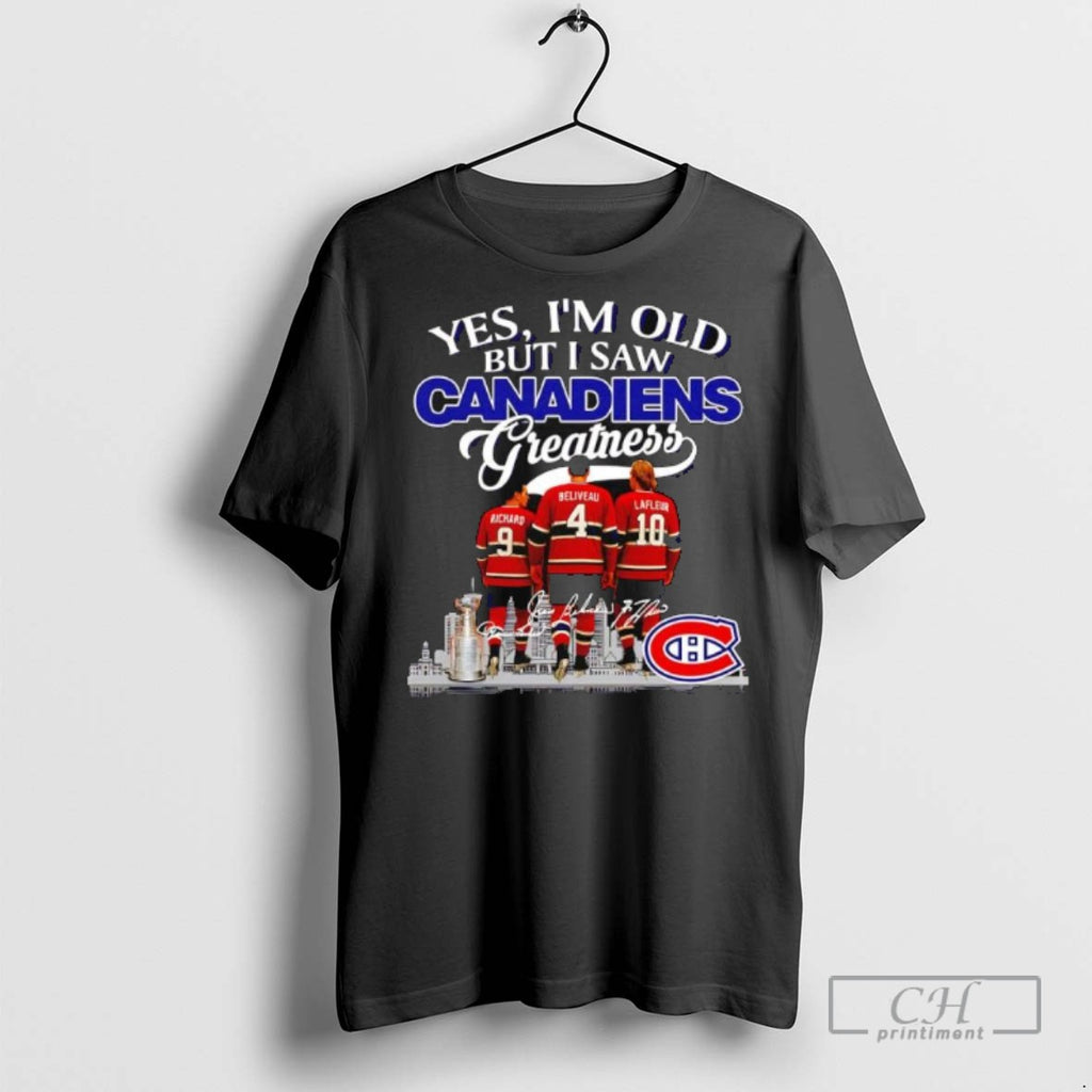Yes Im Old But I Saw Montreal Canadiens Greatness Richard Beliveau Lafleur Signatures Logo