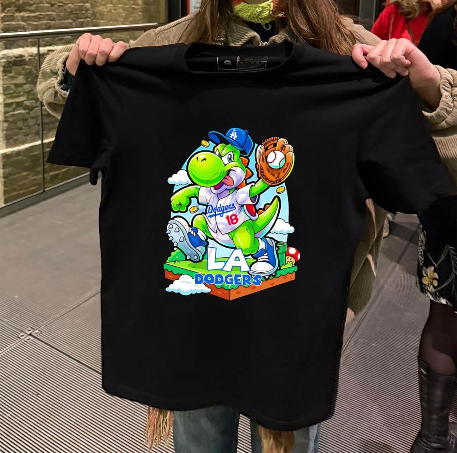 Yoshi LA Dodgers 18 shirt