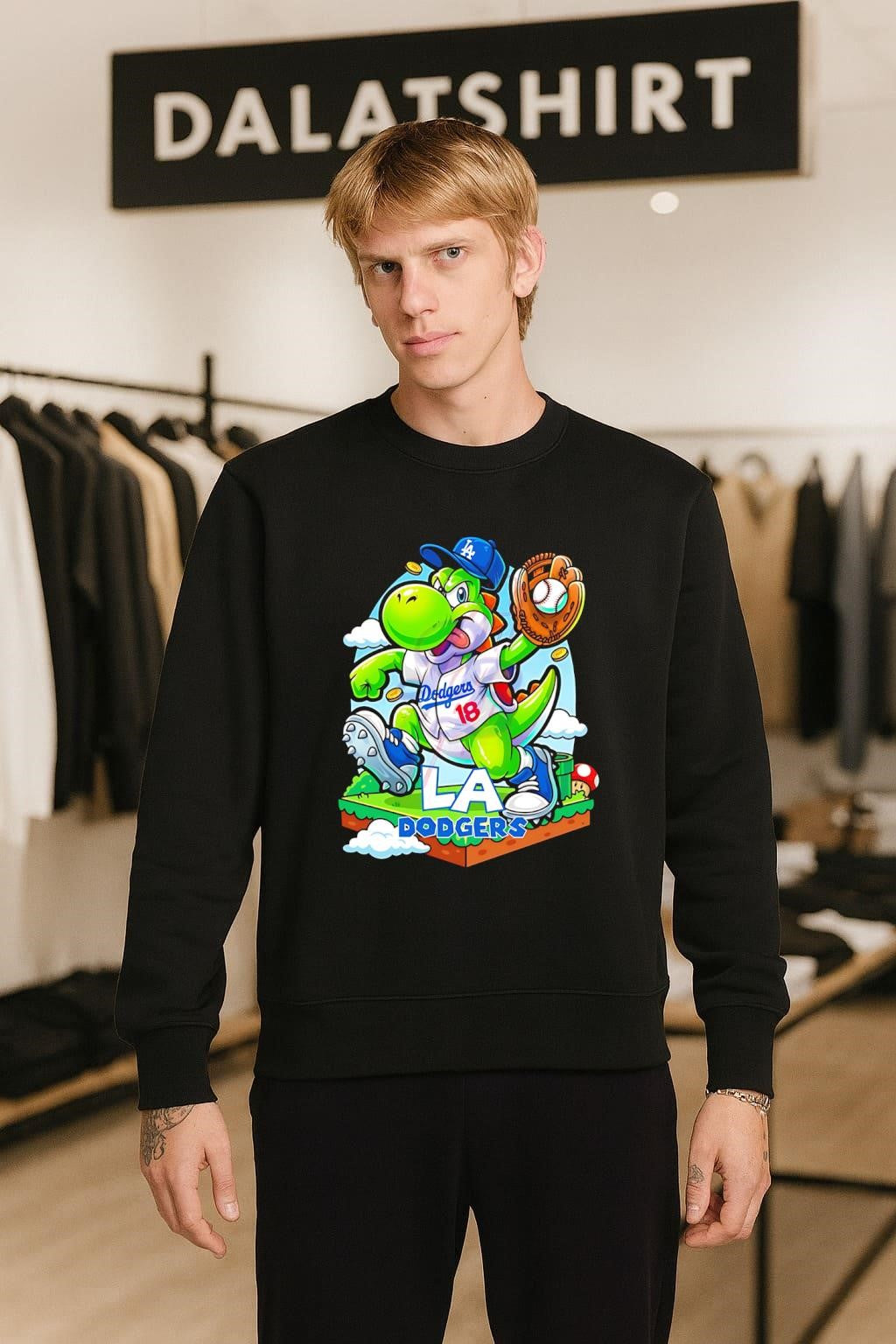 Yoshi LA Dodgers 18 shirt